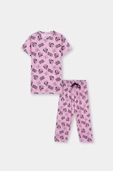 Girls Pink Mini Night Suit